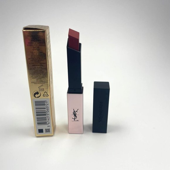 YSL The Slim Glow Matte Lipstick 202 Insurgent Red BRAND NEW - Picture 2 of 3